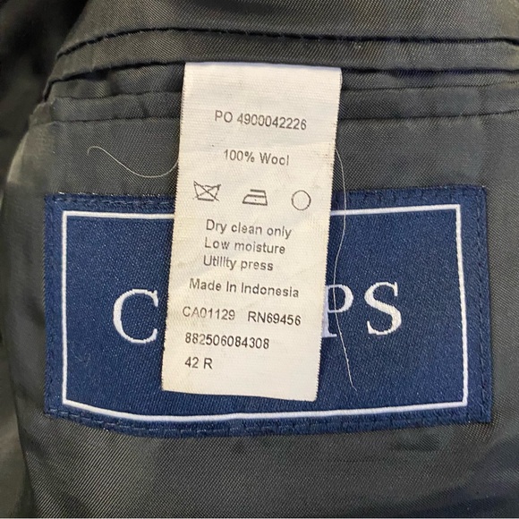 HOUNDSTOOTH BLAZER - GRAY BLACK BLUE WITH ELBOW PATCHES - Picture 10 of 12